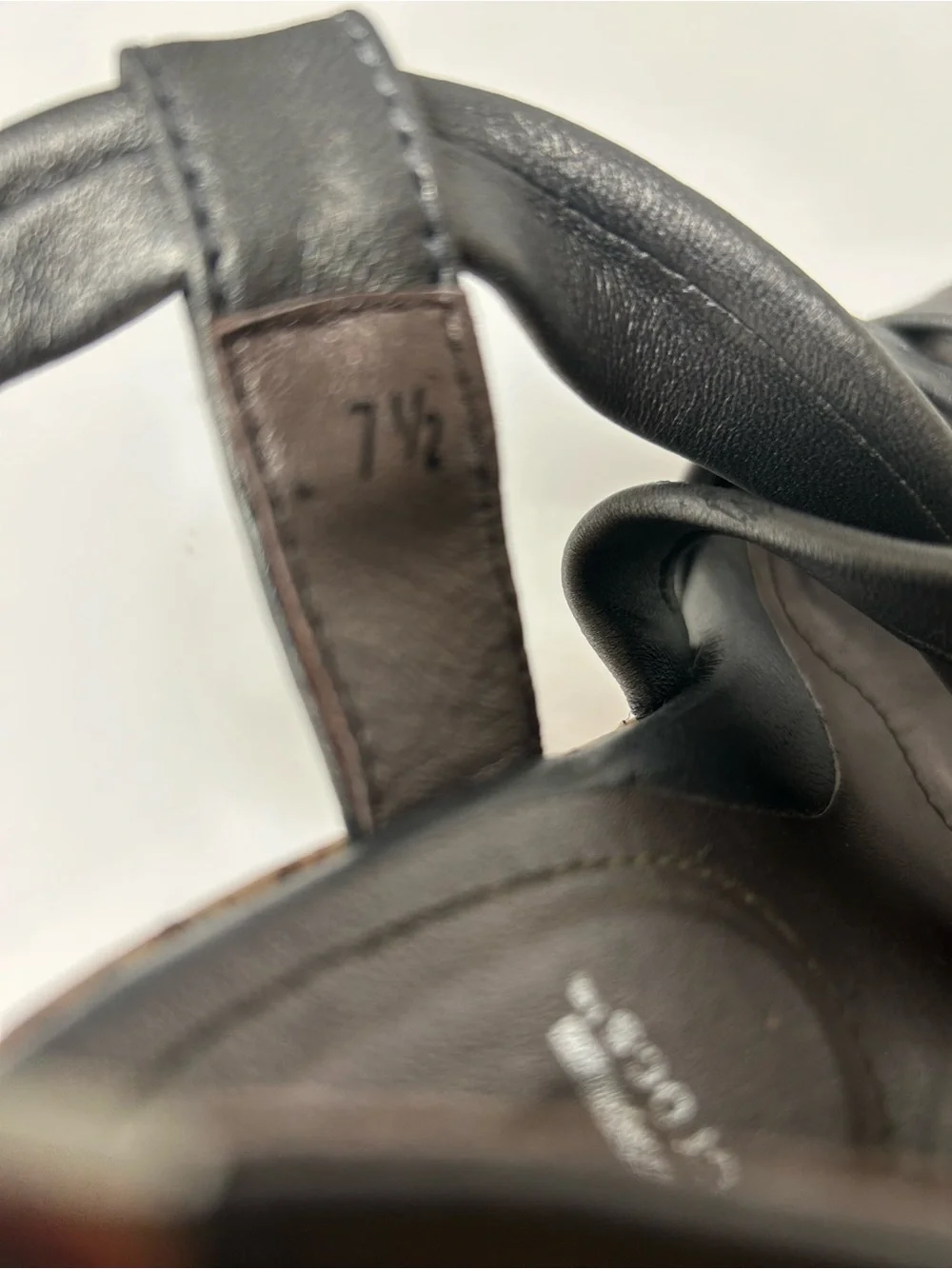 You by Crocs Gray Metallic Leather Strappy Cork Wedge Sandals Sz 7.5 Boho Summer